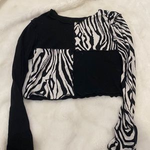Zebra print ruffle hem